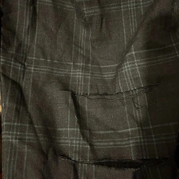 Disturbia- size UK16- blu/bk tartan overalls w/pockets, zip side. EUC. - Picture 6 of 9